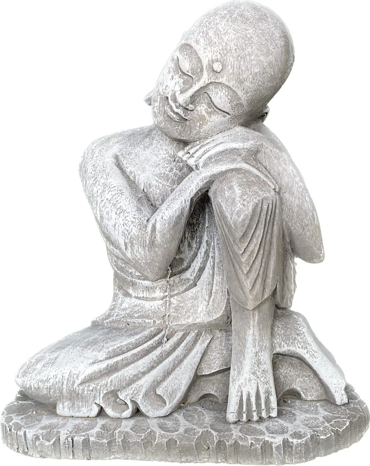 Artikelbild 9 des Artikels “Amal - Buddha entspannt - linkes Knie hoch, 25 cm H | Steinguss “